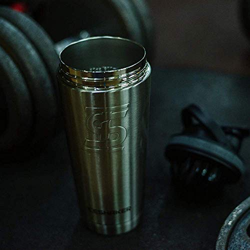 Ice Shaker Stainless Steel Insulated Water Bottle Protein Mixing Cup