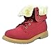 DREAM PAIRS Womens Winter Faux Fur Lined Collar Rubber Outsole Snow Ankle Boots Booties