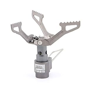 Tentock Mini draagbaar campingkooktoestel, ultralicht, gasfornuis, compact, opvouwbaar, titaniumlegering, gasfornuis…