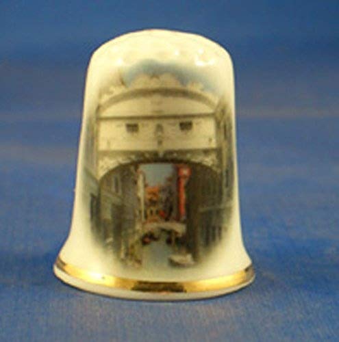 Porcelain China Collectable Thimble - Bridge of Sighs Venice with Free Gift Box