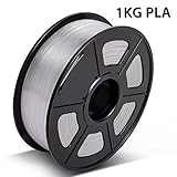 Transparent PLA 3D Printer Filament 1.75mm 1KG Spool,Pure Filament, Dimensional Accuracy +/- 0.02 mm,- No Clogging
