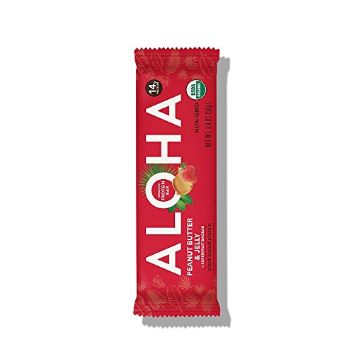 ALOHA Organic Protein Bar, Peanut Butter & Jelly, 12 Count