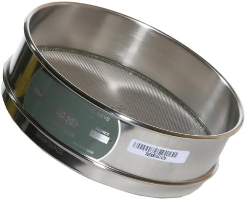 ADVANTECH - 30SS12F Advantech Stainless Steel Test Sieves, 12" Diameter, #30 Mesh, Full Height
