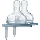Pura Kiki Bottle Replacement Nipple 2-Pack - 100% Medical-Grade Silicone, Anti-Colic, NonPlastic - Suitable for Infants & Babies 6+ Months (Y-Cut)