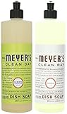 Mrs. Meyer's Clean Day Dish Soap, Lemon Verbena & Lavender, 16 Oz Each