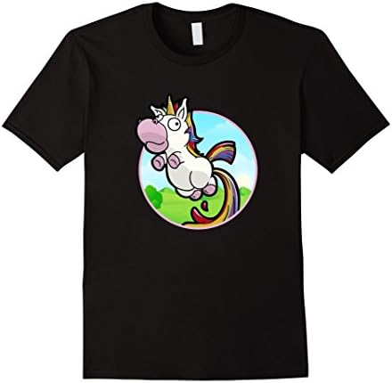 Unicorn Pooping Rainbow Funny T-Shirt