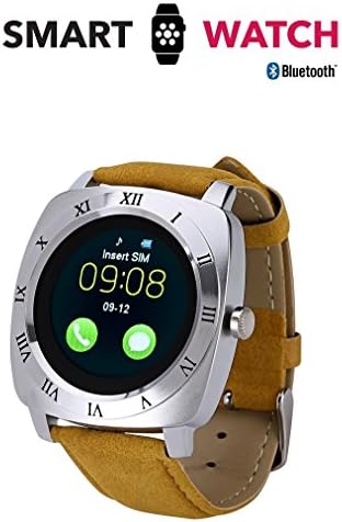 Bluetooth Smart Watch X3 with SIM and TF Card Slot Camera Pedometer Reminder for Saumsung Android 4.3 or Above Smart Phone (Silver)