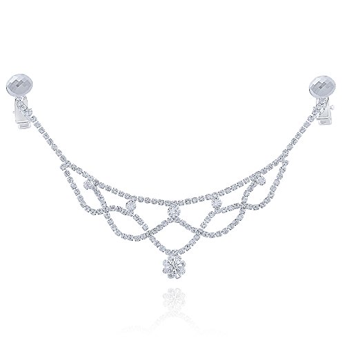 Happy source hair jewelry silver-tone rhinestone sparkl…
