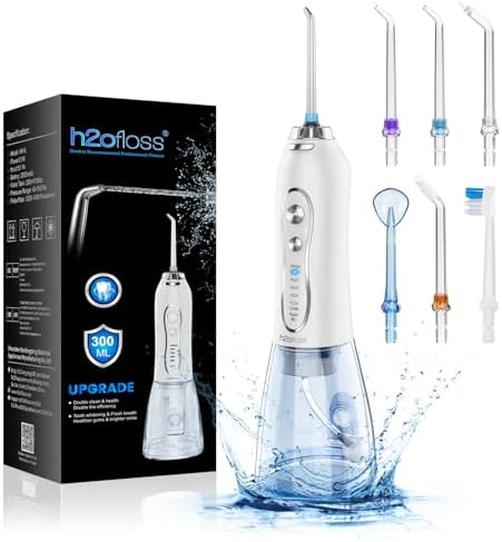 H2Ofloss Water Flosser Portable Dental Oral Irrigator With Modes