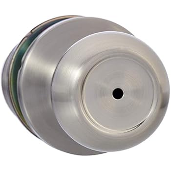 AmazonBasics Bedroom/Bathroom Door Knob With Lock, Coastal, Satin Nickel