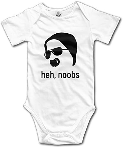 Heh, Noobs Hipster Funny Onesie Baby Bodysuit Newborn 0-24 Months
