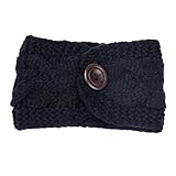 Tonsee Women's Korean Style Headwear Head Wraps Crochet Twist Flower Elastic Headbands (Black)