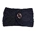 Tonsee Women's Korean Style Headwear Head Wraps Crochet Twist Flower Elastic Headbands (Black)
