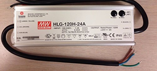 MEAN WELL HLG-120H-24A 120 W Single Output 5 A 24 Vdc Output Max IP65 Switching Power Supply - 1 item(s)