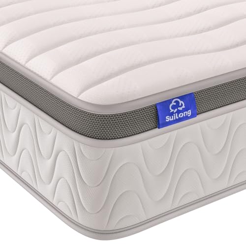 Suilong Mattress 90 x 190, 30 cm Thick Mattress with Independent Pocket Springs and Memory Foam, Hybrid Mattress 7 Support Zones, Breathable, Oeko-Tex Certified