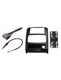 Jeep Liberty 2003 2004 2005 2006 2007 Aftermarket Double Din Radio Dash Kit de instalación Bisel + Arnés de cable y adaptador de antena estándar