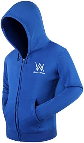 Unisex Hoodie Jacket Fleece Coat Adult Sweatshirt Zip-Up with Front Pocket