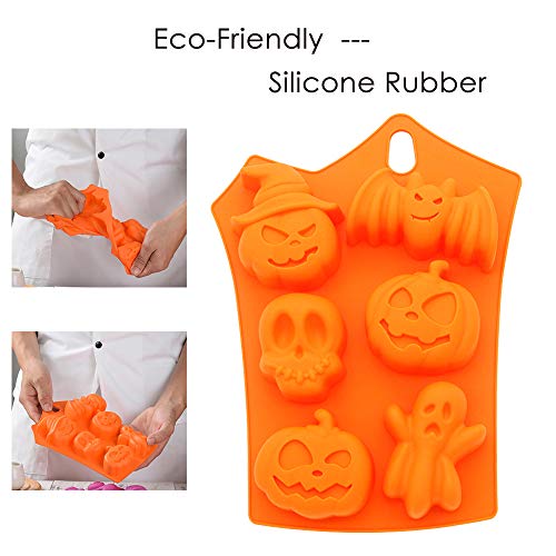 Silicone molds,LKE Muffin Pan Halloween Limited Edition cupcakes liners Nonstick silicone pans baking Mold for Jello/Cookie/Chocolate/Candy /Ice/Cake Mold - Thumbnail 3