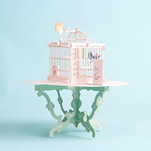 Loyoc I MIss You Greeting Card 3D Pop up Happy Birthday to Kid Thank You Card with Envelope Laser Cut Origami Paper Craft Card Party Merry Christmas Thanksgiving(The Little Bird Send My Love To You)
