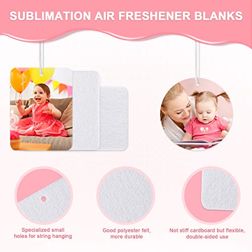 100 Pieces Sublimation Air Freshener Blanks DIY Air Freshener Scented