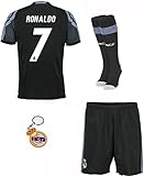 2016/2017 Real Madrid Third Away #7 Ronaldo Kids Soccer Football Jersey & Shorts & Socks & Keychain