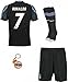 2016/2017 Real Madrid Third Away #7 Ronaldo Kids Soccer Football Jersey & Shorts & Socks & Keychain