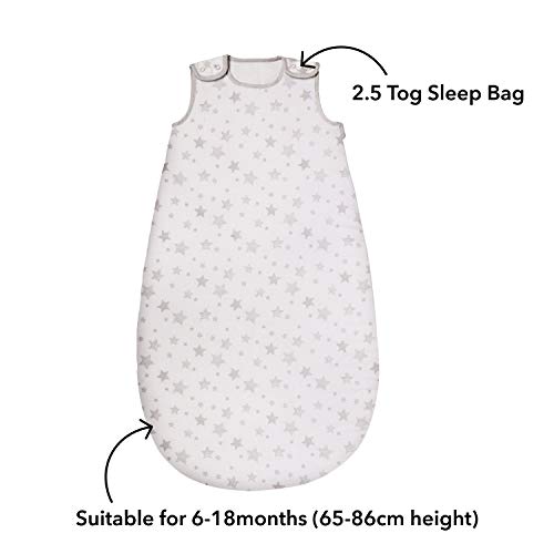 Nuby Slaapzak, voor baby's van 6 tot 18 maanden, Stars Design, 2.5 Tog - Image 4