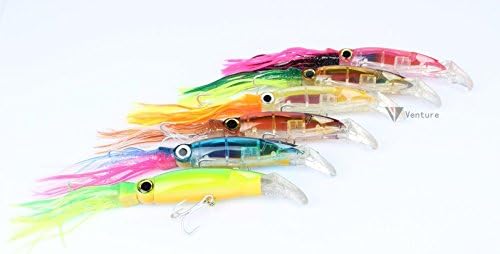 Fishing Bait Squid Jigs 6pcs/lot Octopus Skirts Lure 6 Colors Length 14cm Ice Jig Tackle
