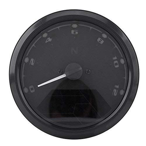 motorbike speedometer mph, Qiilu 12000RMP LCD Digital Speedometer Tachometer Gear Indicator for Motorcycle Scooter ATV