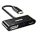 CHOETECH USB C to HDMI Adapter(4K@60hz), USB Type-C HDMI Female Adapter with 60W PD Charging Port Thunderbolt 3 Compatible with 2018 MacBook Pro/Air,iPad Pro,Surface Book 2,Dell XPS 13/15,Chromebook