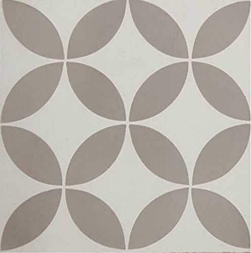 Optics Gray &amp; White WB 8x8 Handmade Cement Tile