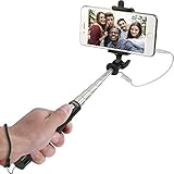 Selfie Stick Razy - Monopod Self-portrait Pole with Camera Holder and Remote Shutter Designed for Apple iPhone 6 plus 5 5s 5c 4 4s, Samsung Galaxy S3 S4 S5 S6 Edge, HTC One, Google Nexus, LG and Sony