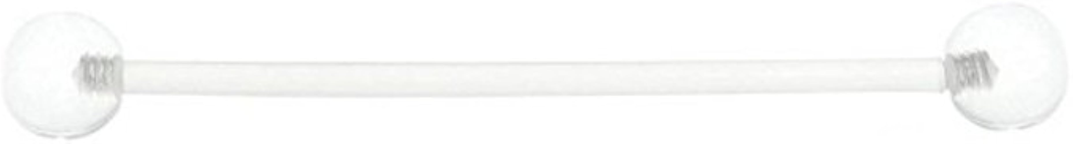 Industrial Barbell Clear Retainer Bioflex Ear Piercing Bar