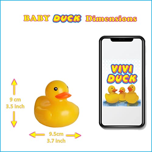 Vivi Duck Floating Bath Ducks with Temperature Indicator for Toddlers