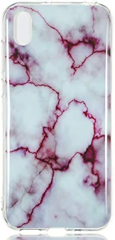 Pretty 3D Colourful Marble Silicone Compatible with Huawei Y5 2019,Funny Cute Ultra Thin Slim Transparent Clear Soft TPU Sparkle Bling Glitter Flexible Bumper Protective Back Cover