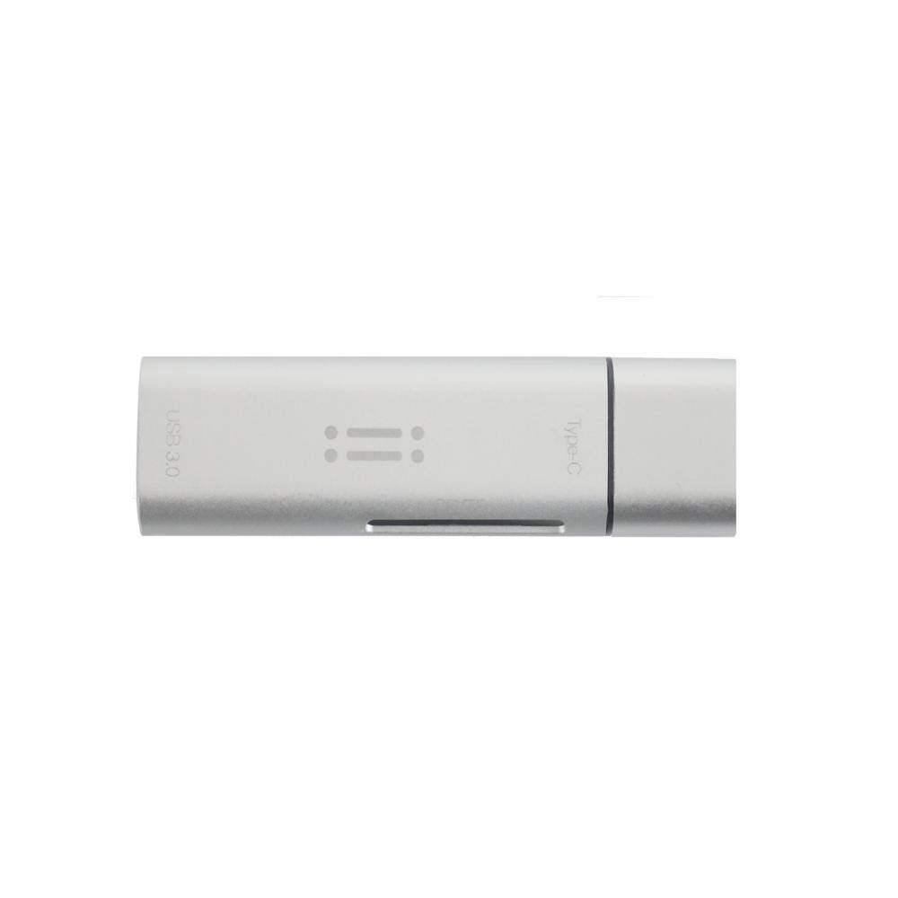aiino - 4 in 1 USB-C + SD/TF Card Reader + USB 3.0, Universal Memory Card Reader, Data Transfer, Compact And Fast - Silver