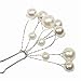 Fani 6pcs Pearl Hair Pins Clips Decorative Jewelry Flower Hairpins Accessories for Women Bridal Wedding