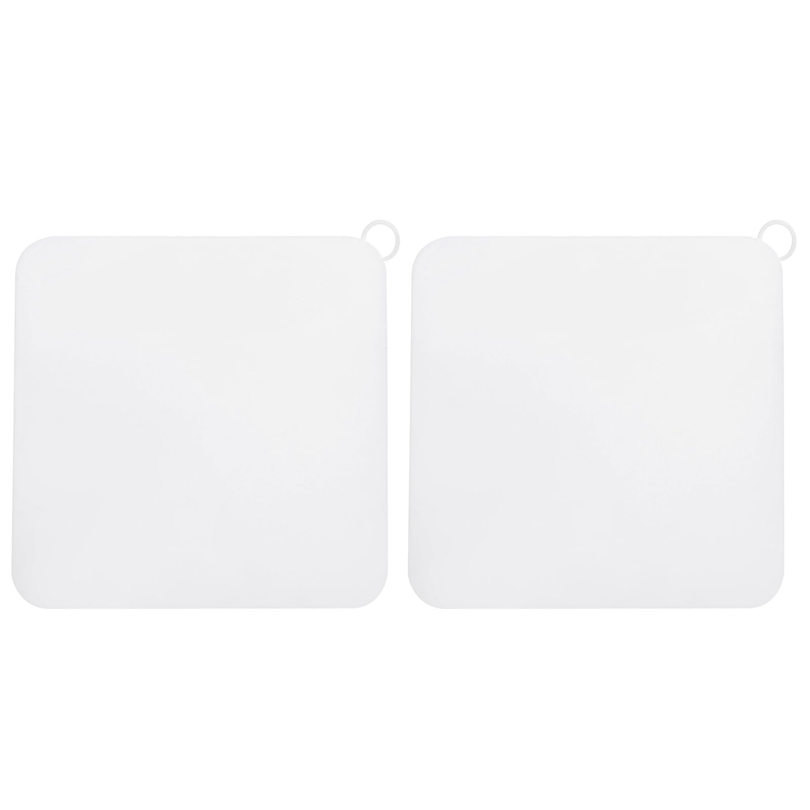 PATIKIL Silicone Floor Drain Anti-Odor Mat, 2Pcs Shower Drain Stopper Square Silicone Floor Drain Cover for Kitchen Bathroom, White