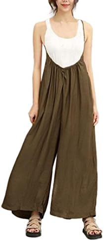 SCSAlgin blouse Women Wide Leg Pants Casual Jumpsuits Vocation Dungarees Long Trousers Rompers