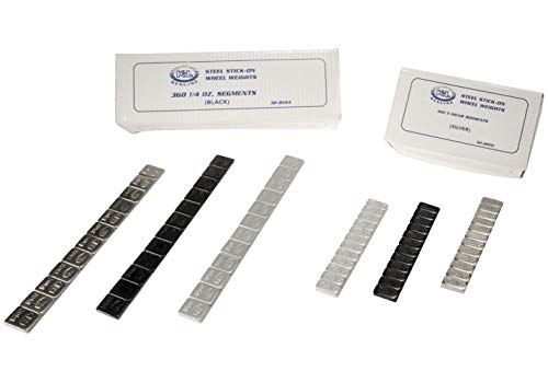 K&L Supply Steel Stick On Wheel Weights - Chrome - 1/4oz. 32-2434