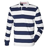 Front Row Men's Striped Sports Rugby Polo Shirt