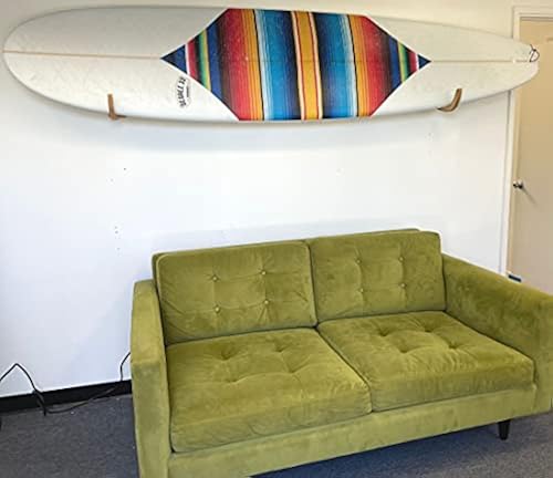 COR Surf Surfboard Wall Rack – Beautiful Bamboo Display Mount For Longboards, Shortboards, Snowboards, Indoor/Outdoor Use