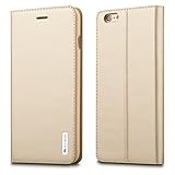 iPhone 6s Plus Genuine Leather Wallet Case,WenBelle [Flower Umbrella Series] Slim Fit,Stand Feature,Premium Protective Wallet Leather Flip Cases for Apple iPhone 6s Plus 5.5 in(Gold)