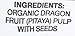 Pitaya Foods, Superfruit Smoothie Pack, Dragonfruit, Organic, 14 Ounce (Frozen)