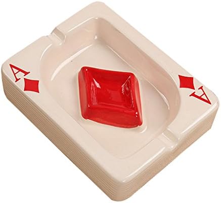 LCMJ Creative Ceramic Ashtray Playing Cards Home Office Bar Desktop Decoration Ashtray