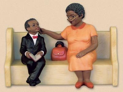 African American Church Pews Figurines Handsome