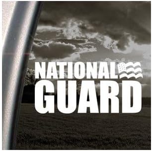 NATIONAL GUARD US ARMY WHITE COLOR HELMET DECOR MACBOOK DIE CUT CAR ART WINDOW HOME DECOR WALL ART BIKE LAPTOP VINYL DECORATION NOTEBOOK WALL DECAL STICKER