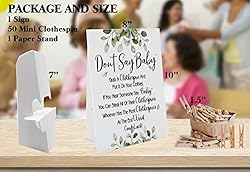 Don't Say Baby Game, One 8x10 Sign Equipped