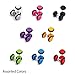 BodyJ4You Earrings Lot of 14 Pieces Multi-Color Acrylic Fake Plugs Kit 0G Gauges Look (7 Pairs)