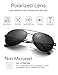 LUENX Men Women Aviator Sunglasses Polarized Non-Mirrored Grey Lens Metal Frame UV 400 Protection
